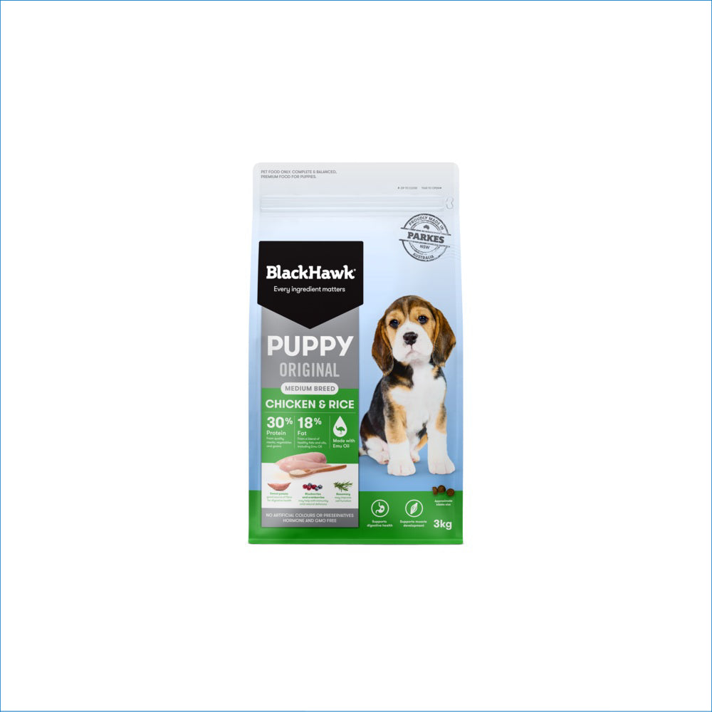 BLACK HAWK PUPPY MEDIUM BREED CHICKEN & RICE