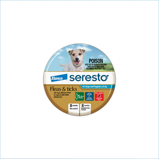 ADVANTAGE SERESTO SMALL DOG COLLAR - UP TO 8KG