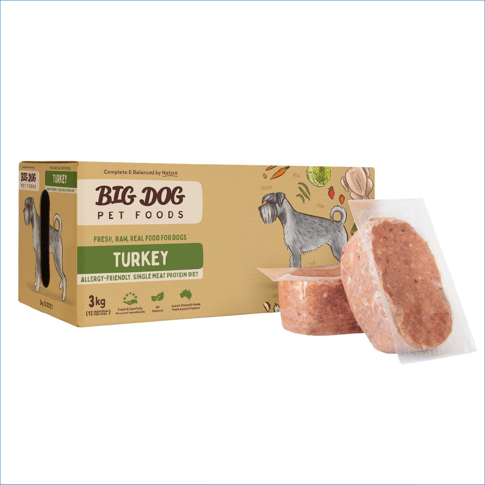 BIG DOG TURKEY BARF FOR DOGS 3KG