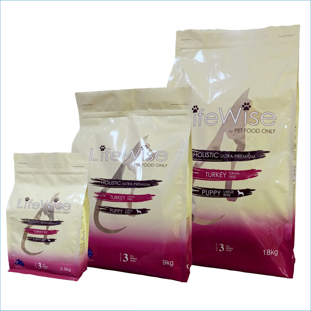 LIFEWISE PUPPY TURKEY & LAMB LARGE BITES - GRAIN FREE