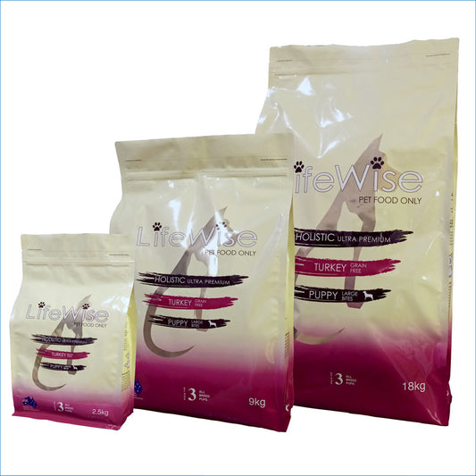 LIFEWISE PUPPY TURKEY & LAMB LARGE BITES - GRAIN FREE