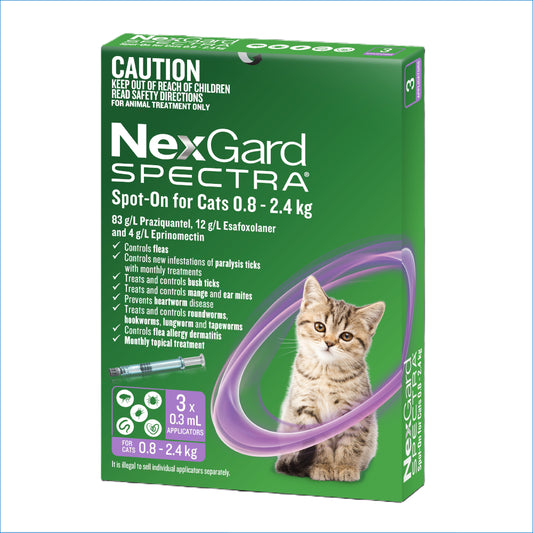 NEXGARD SPECTRA SPOT ON CAT .8-2.4KG