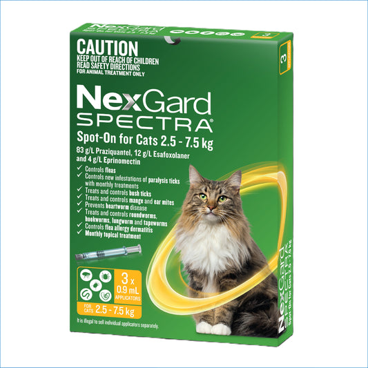 NEXGARD SPECTRA SPOT ON CAT 2.5-7.5KG